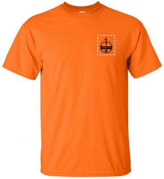Custom Company Logo Hi-Vis Orange T-Shirt