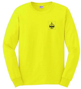 Custom Company Logo Hi-Vis Yellow Long Sleeve T-Shirt
