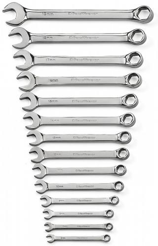 GearWrench 14 Piece 6 Point Combination Metric Wrench Set
