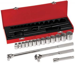 Klein Tools 1/2 Inch Drive Socket 16 Piece Wrench Set