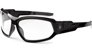 Ergodyne Skullerz Loki Safety Glasses with Clear Lens and Black Frame