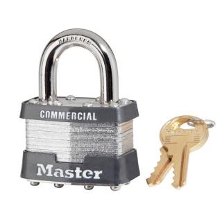 Master Lock 1-3/4 Inch (44mm) Laminated Steel Pin Tumbler Padlock