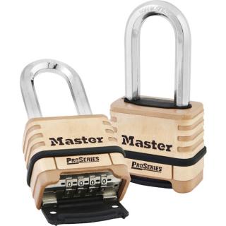 Master Lock 2-1/4 Inch (57mm) ProSeries Brass Resettable Combination Padlock with 2-1/16 Inch (53mm) Shackle