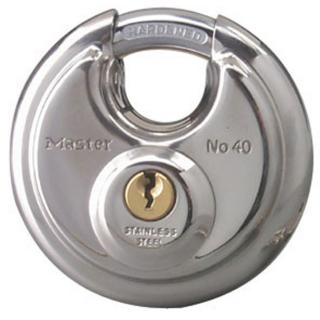 Master Lock 2-3/4 Inch (70mm) Stainless Steel Discus Padlock with Shrouded Shackle (Keyed Alike)