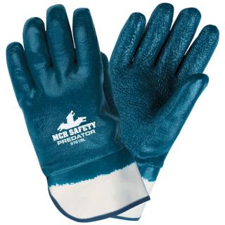 MCR Predator Rough Nitrile A3 Cut Level Work Gloves with Safety Cuff