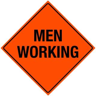 Bone Safety Hi-Intensity Reflective Sign 'Men Working'