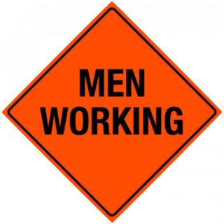 Bone Safety 'Men Working' Non-Reflective Sign 