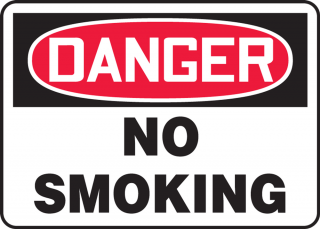 Accuform OSHA 'Danger No Smoking' Safety Sign