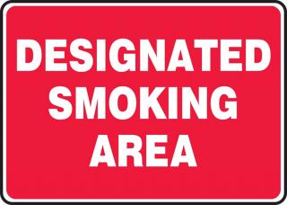 Accuform Designated Smoking Area Sign