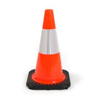 JBC Traffic Cone 18 Inch with collar - Orange - With Reflectors