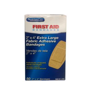 First Aid Only 2 inch x 4.5 inch Latex Free Woven Bandages (50 Pack)