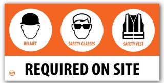 Required Job Site PPE Banners