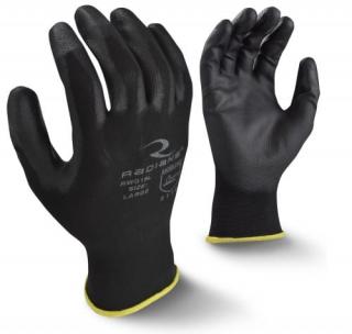 Radians 18G Black PU Palm Coated Touchscreen Gloves