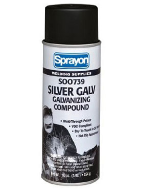 Sprayon Silver Galvanizing Aerosol Spray - 12 Pack