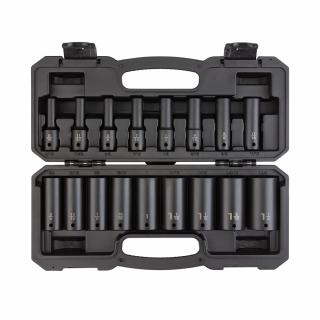 Tekton 1/2 Inch Drive Deep 6-Point 17 Piece Impact Socket Set