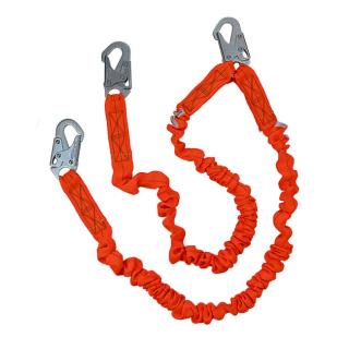 Safewaze VLINE 6 Foot Twin Leg Low-Profile Lanyard with Snap Hook