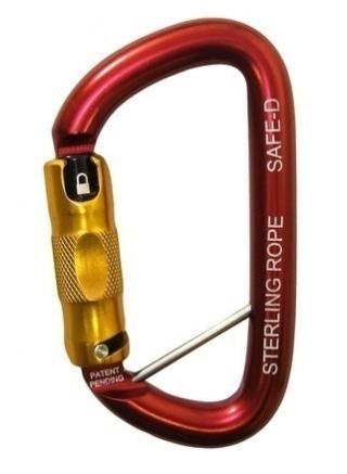Sterling Safe-D Twistlock Carabiner With Captive Eye Pin