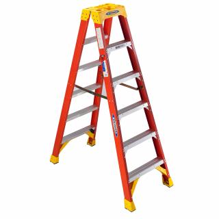 Werner Type 1A Fiberglass Twin Step Ladder