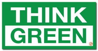 Think Green' Motivational Workplace Banner