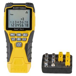 Klein Tools VDV501-851 VDV Cable Tester Kit with Scout Pro 3 Tester, Remotes, Adapter, Battery