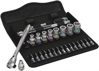 Wera Tools 8100 SA 8 Zyklop Metal Ratchet Set with Switch Lever, 1/4 Inch Drive, Metric, 28 Pieces