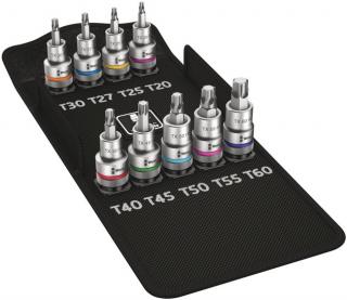 Wera Tools 8767 C TORX HF 1 Zyklop Bit Socket Set with 1/2 Inch Drive, with Holding Function, 9 Pieces