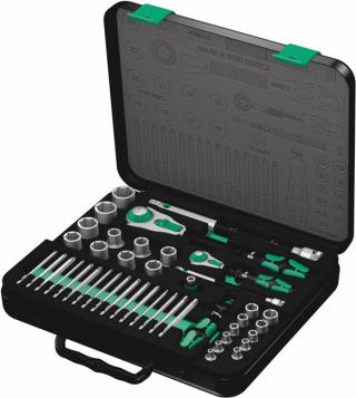 Wera Tools 8100 SA/SC 2 Zyklop Speed Ratchet Set, 1/4 Inch Drive and 1/2 Inch Drive, Metric, 43 Pieces