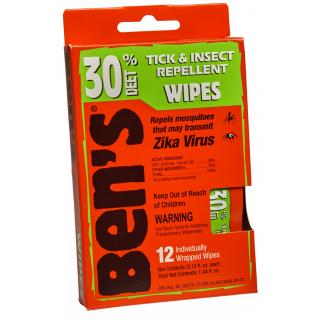 Ben's 30 Tick and Insect Repellent Wipes