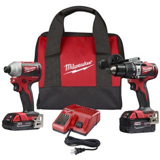 Milwaukee Electric Tool  M18 Brushless 2-Tool Combo Kit, Hammer Drill & Impact Driver