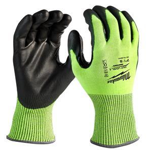 Milwaukee High-Visibility Cut Level 4 Polyurethane Dipped Gloves