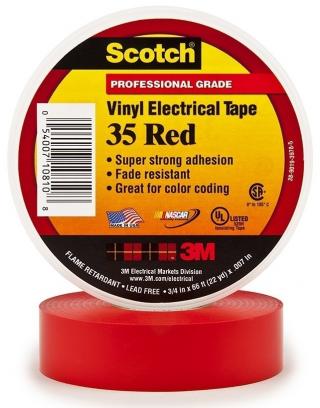 3M Scotch 35 Vinyl Color Coding Electrical Tape