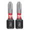 Milwaukee SHOCKWAVE Insert Bit Reduced Diameter Phillips #2 (2 Pack)