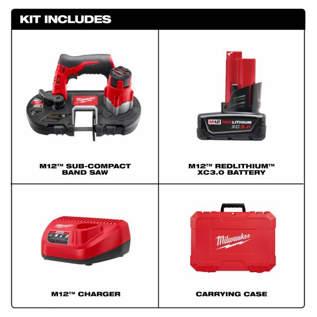 Milwaukee 242921XC M12 Cordless Band Saw Kit