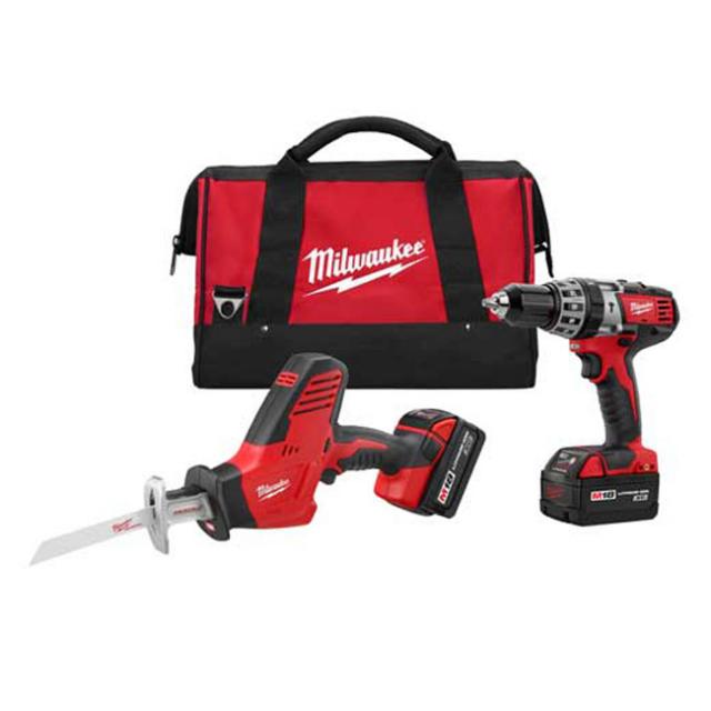Milwaukee M18 Cordless LithiumIon 2Tool Combo Kit 1/2 Inch Hammer