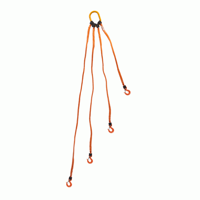 Four Leg 500 lb Capacity Lifting Bridle with Hooks