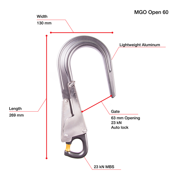 Petzl MGO Open Verbindungselement - Für Metallstru Produktbild-Vorschau 2