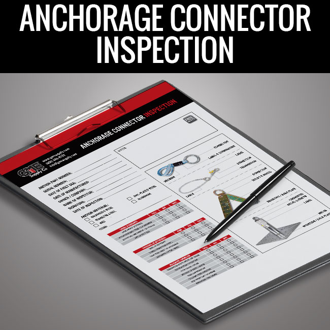 Anchorage connector inspection form by GME Supply