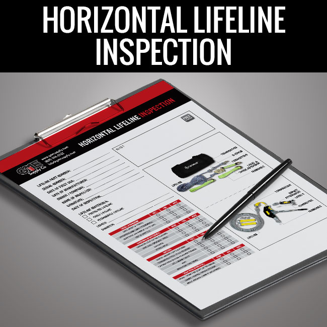 Horizontal lifeline inspection form by GME Supply