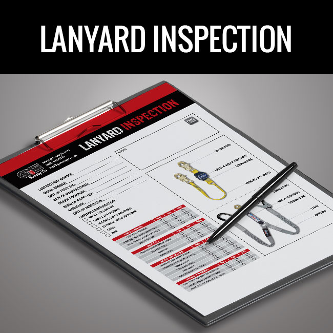 Lanyard inspection form by GME Supply