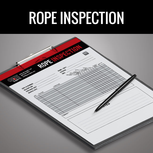 Rope inspection form by GME Supply