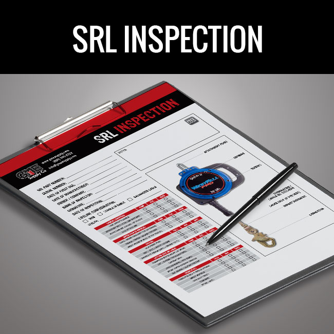 Self retracting lifeline inspection form by GME Supply