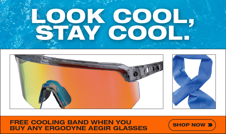 Buy a pair of Ergodyne AEGIR safety glasses - get a free cooling band!