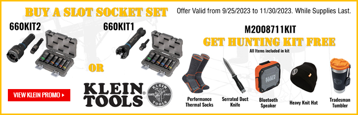 Klein Tools Slotted Socket Set Promo