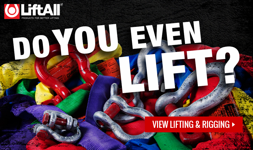 Shop lifting & rigging at GME Supply