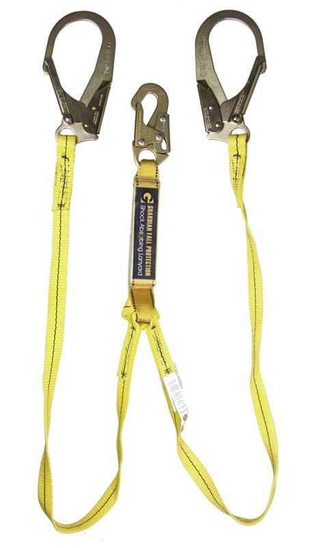 Guardian Dual Leg Shock Absorbing Tie-Back Lanyard w/ Rebar Hooks - 6 ft. (Closeout) main image 1