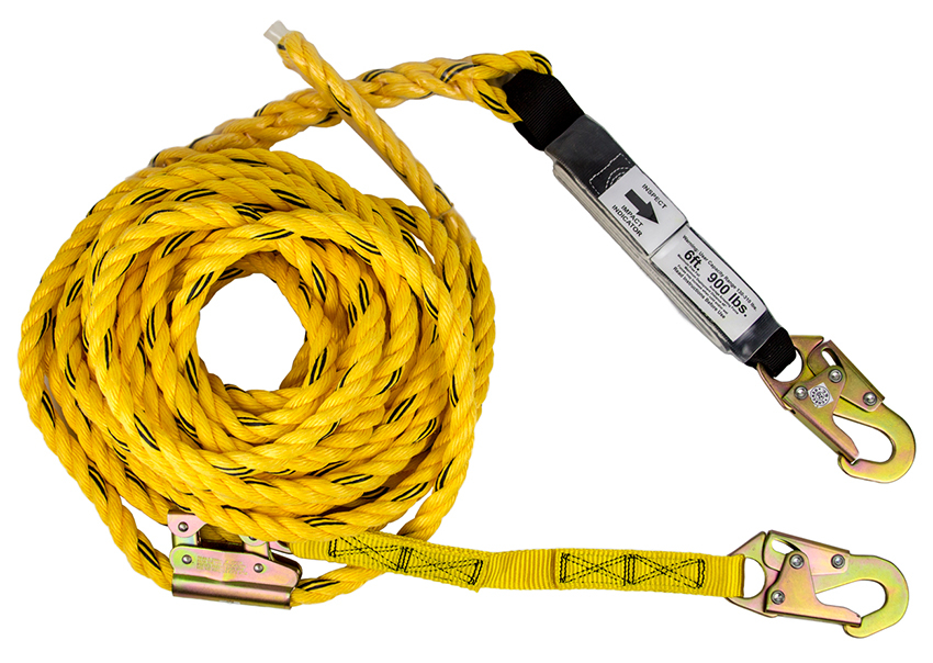 Guardian Poly Steel Rope Vertical Lifeline with Shock Pack from GME Supply