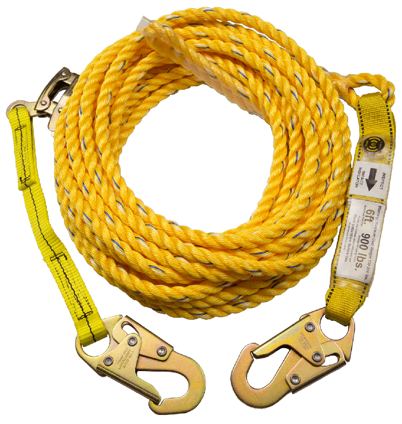 Guardian Poly Steel Rope Vertical Lifeline with Shock Pack from GME Supply