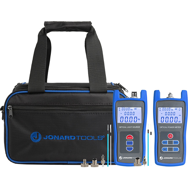 Fiber Power Meter & Optical Light Source Kit (-50 to +26 dBm, single-mode) from GME Supply