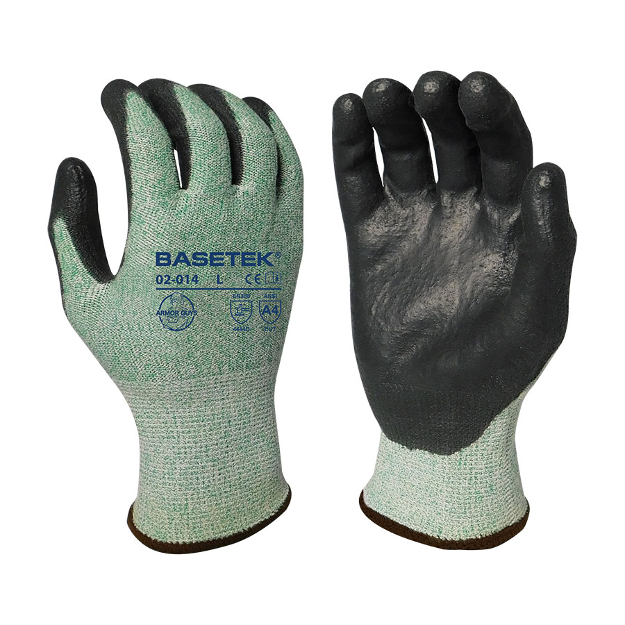 Armor Guys Basetek Poly Coated Palm A4 Cut Level Gloves from GME Supply