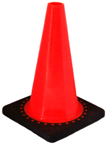 Cortina 03-500-09 Orange Cones with Black Base, 12" from GME Supply